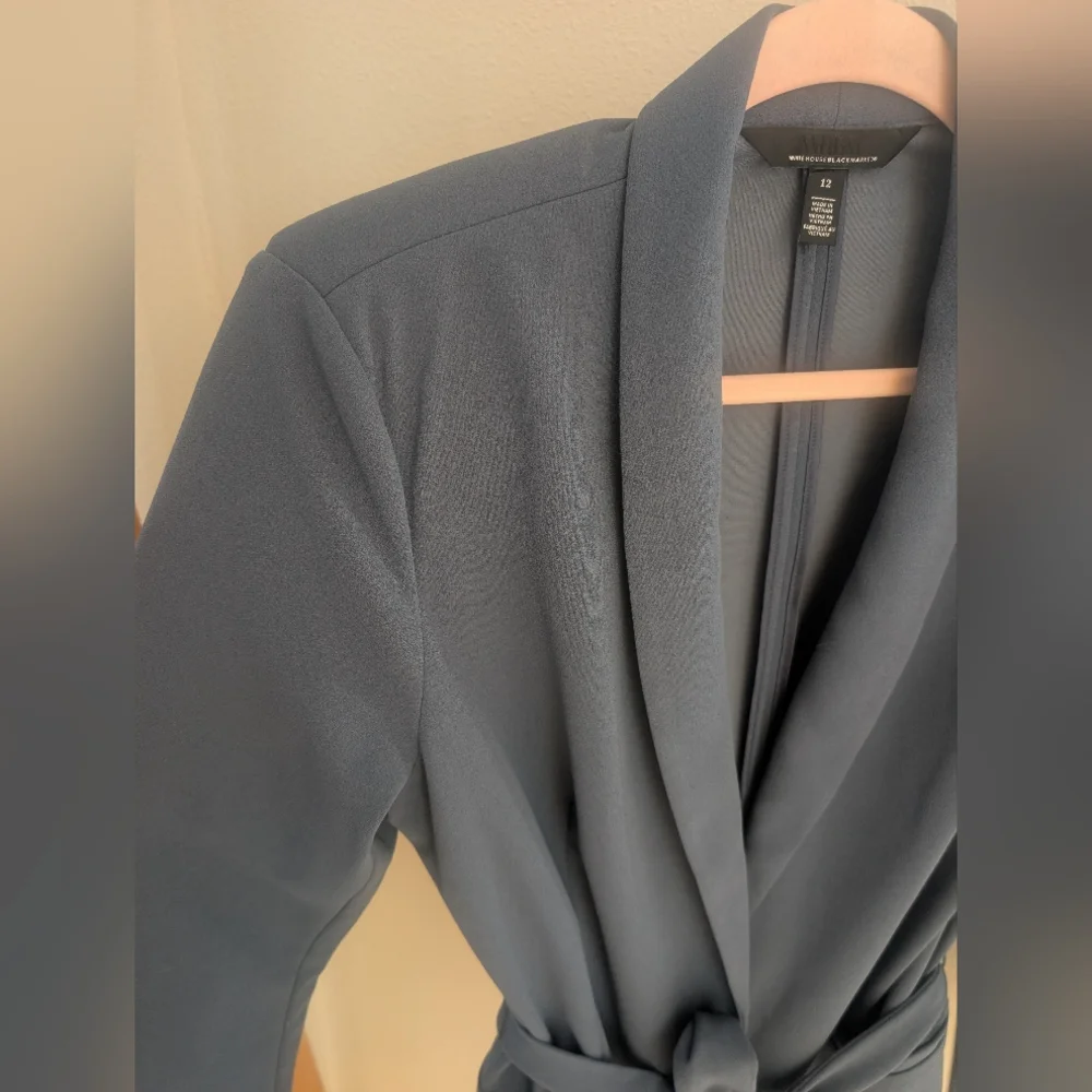 White House Black Market Dusty Blue Blazer - Picture 3 of 10